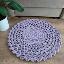 Dywan okrągły spiralny ze sznurka 70 cm - Kolor Milka