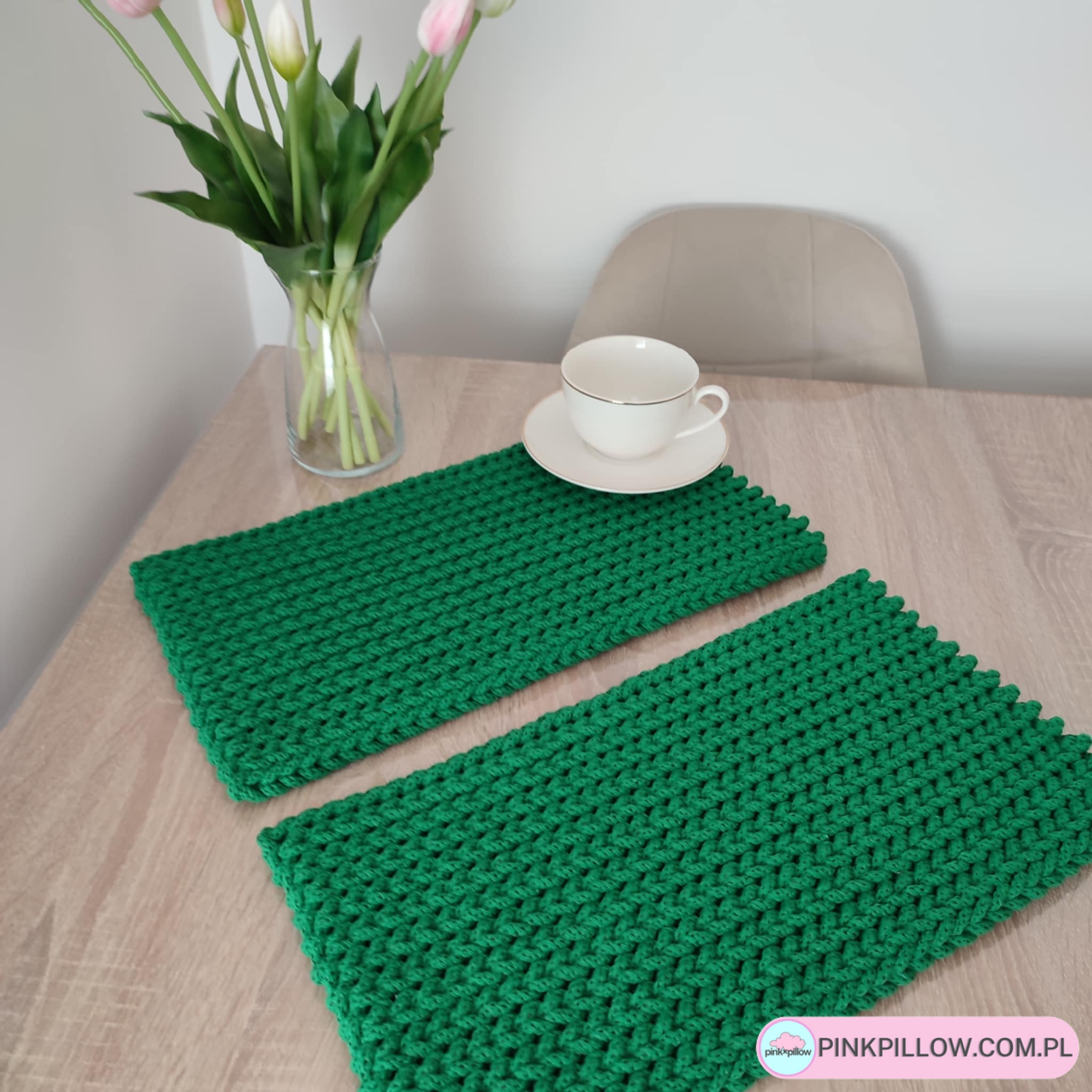 Podkładka Stołowa Prostokątna 20x40 cm - Kolor Trawka