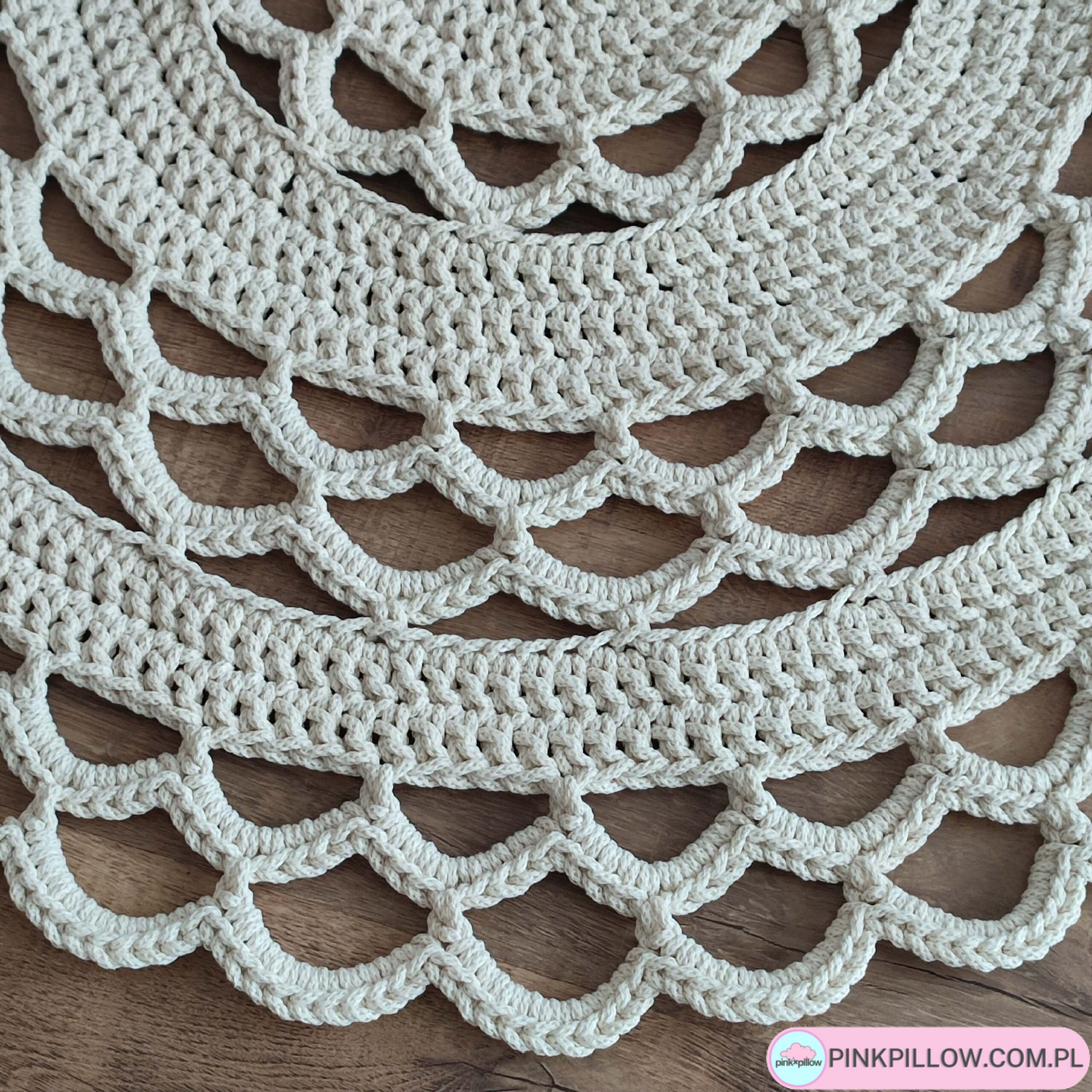 Dywan okrągły z bawełnianego sznurka - Średnica 100 cm - Różne Kolory - obrazek 2