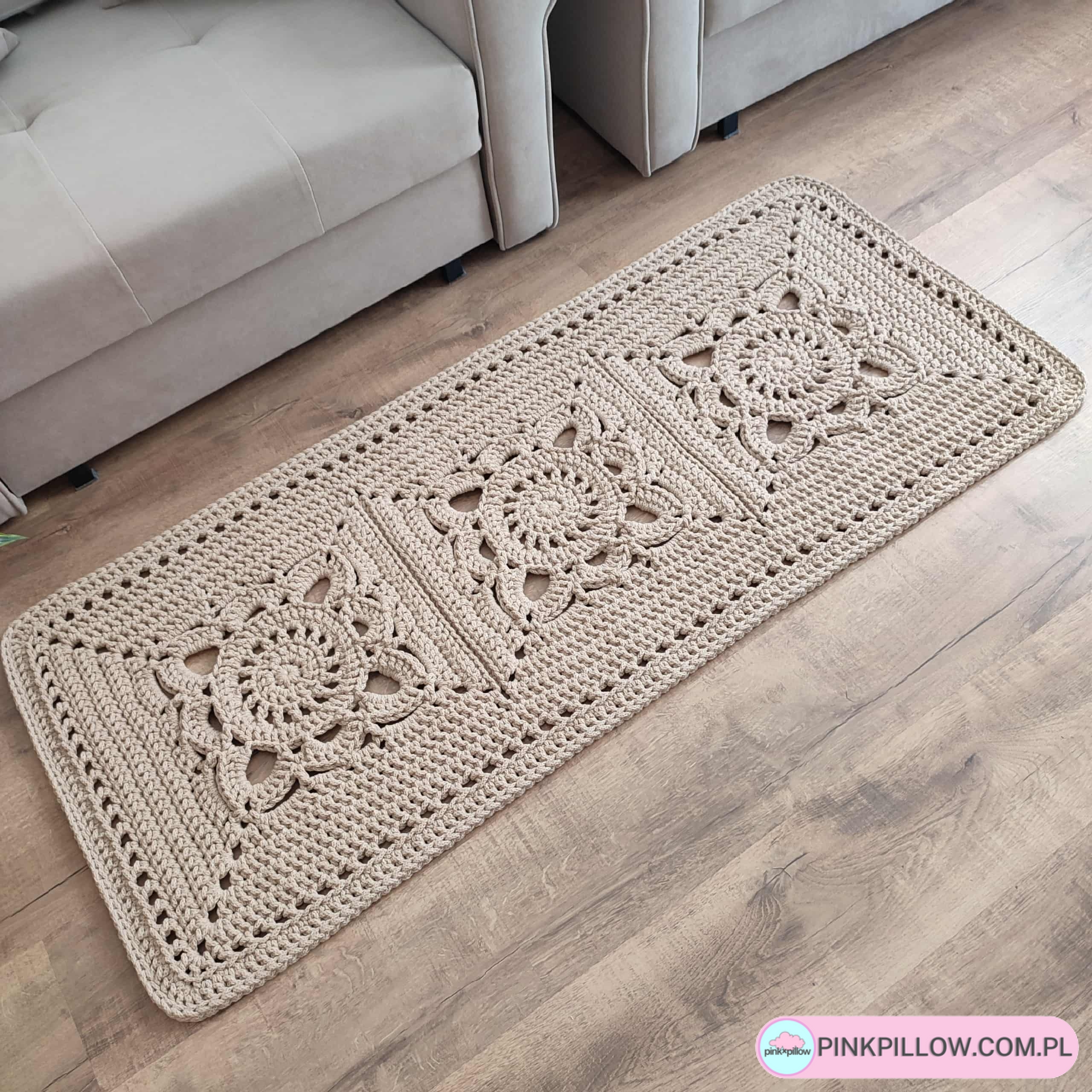 Długi Prostokątny Dywanik ze sznurka 60x143 cm - Różne Kolory - obrazek 3