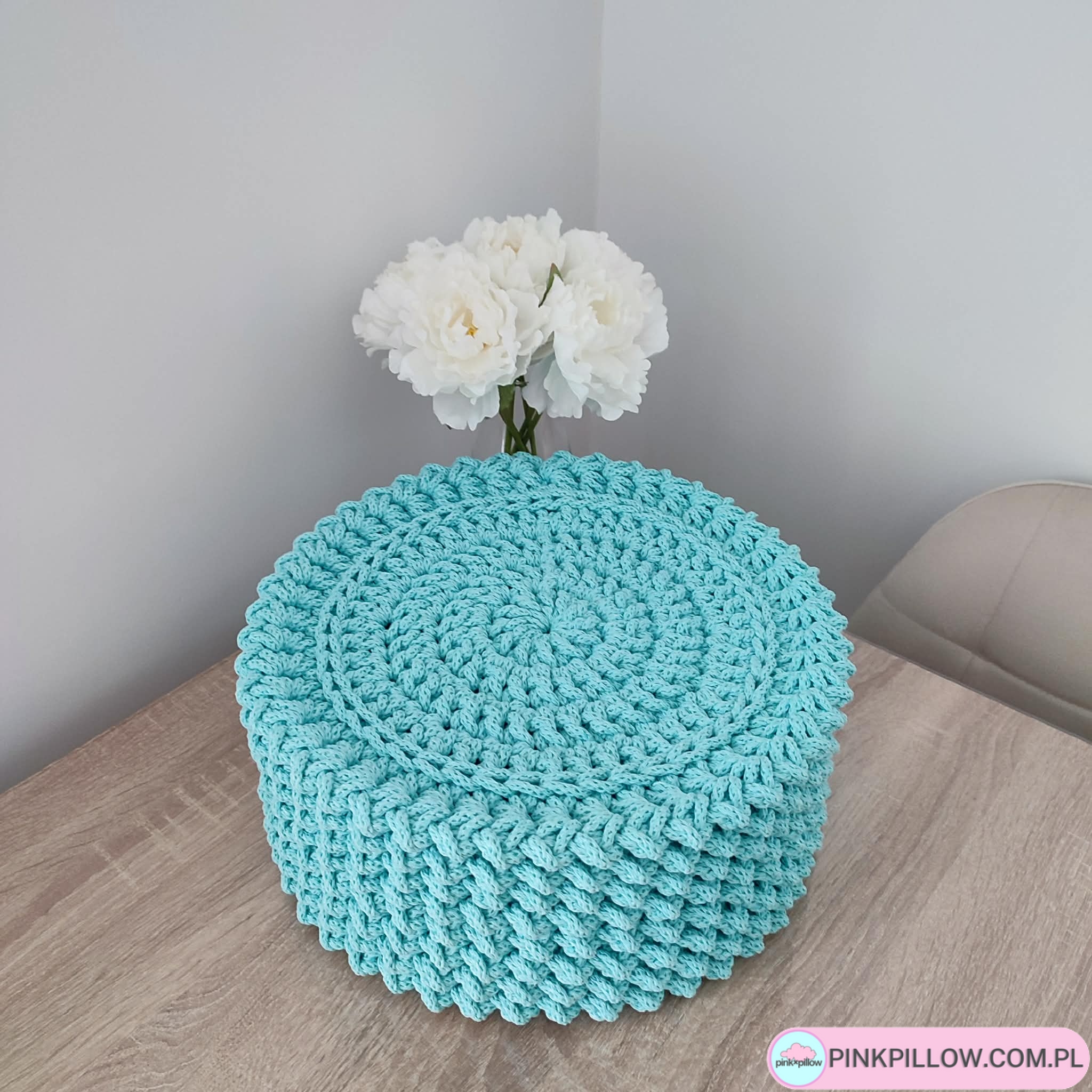 Podkładki sznurkowe, okrągłe 32 cm - Komplet 8 szt. - Różne Kolory - obrazek 4