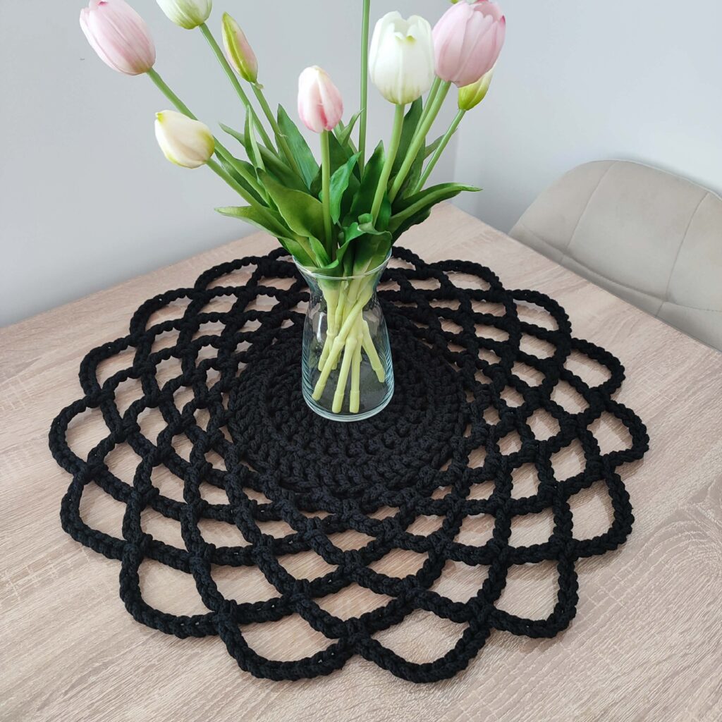 Serweta szydełkowa z pięknym wzorem 55 cm - Różne Kolory