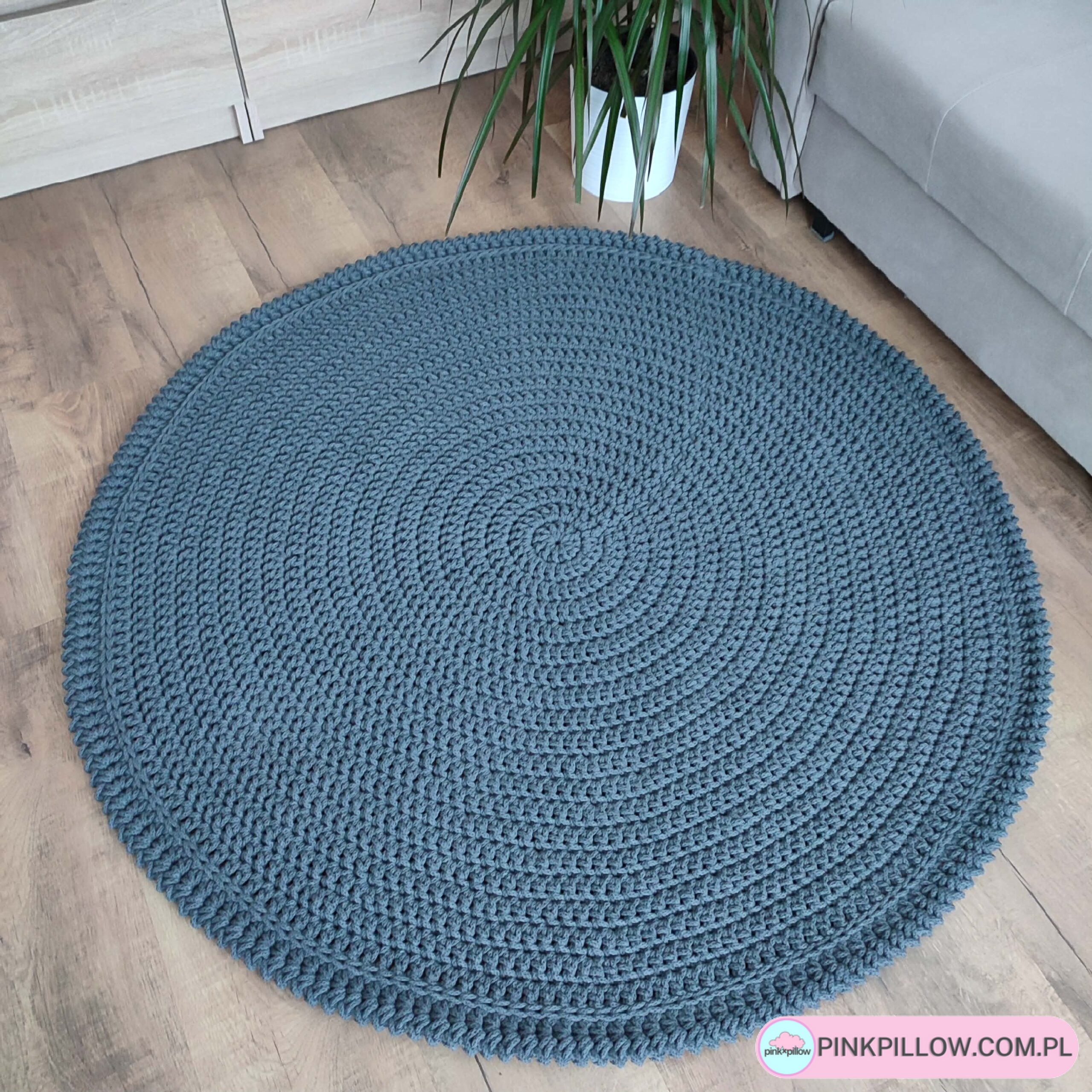 Dywan Bawełniany okrągły ze sznurka 120 cm - Różne Kolory