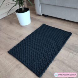Mały Dywan do sypialni Prostokątny 45x70 cm - Kolor Grafit