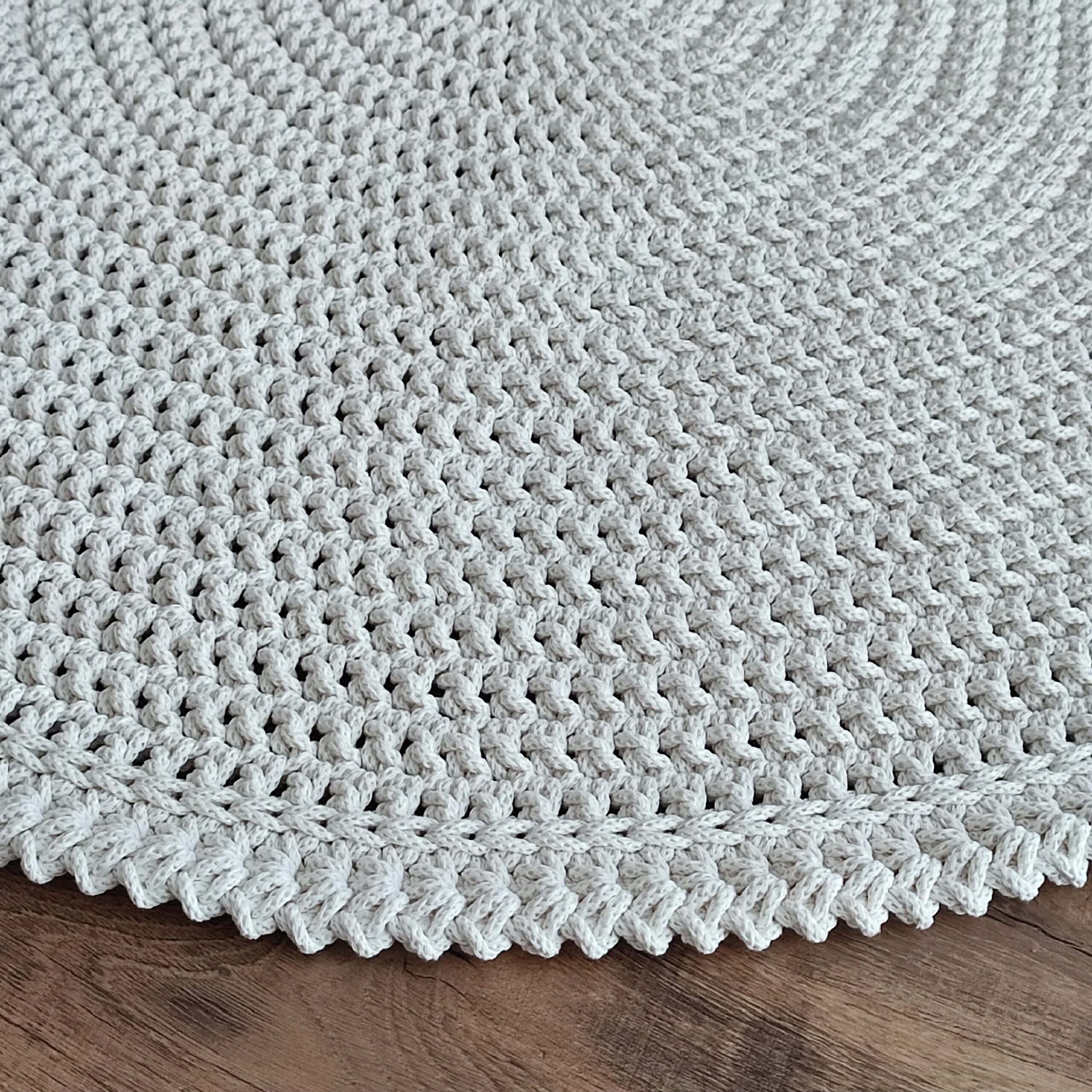 Dywan okrągły o gładkiej fakturze ze sznurka 125 cm - Różne Kolory - obrazek 3