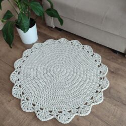 Dywan Cottagecore ze sznurka bawełniany 85 cm - Różne Kolory