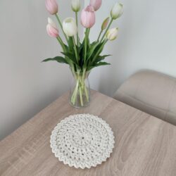 Podkładka okrągła ze sznurka bawełnianego 20 cm - Różne Kolory