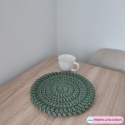 Bawełniana Podkładka okrągła 32 cm - Kolor Szałwia