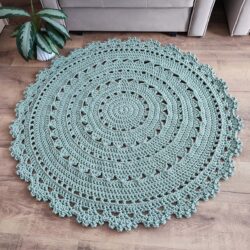 Dywan okrągły ozdabiany ze sznurka 120 cm - Różne Kolory