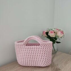 Torebka Koszyk na szydełku - Wymiary 25x20 cm - Różne Kolory