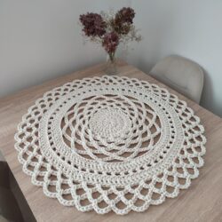 Serwetka ozdobna - Średnica 70 cm - Kolor Ecru