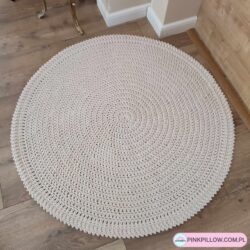 Dywan okrągły 90 cm ze sznurka - Kolor Ecru