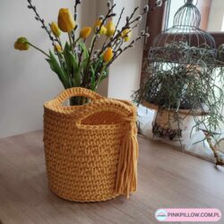 Doniczka ze sznurka 20x20 cm - Różne Kolory