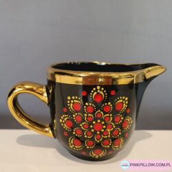 Mlecznik ręcznie malowany 200 ml - Mandala Czerwono-Złota