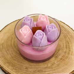 Świeczka sojowa Tulipany w szkle - Różne Zapachy