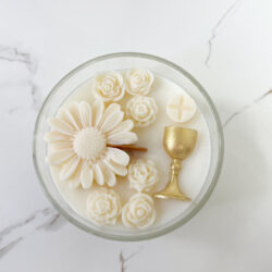 Świeca w szkle Komunijna - Różne Zapachy