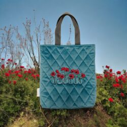 Torba Shopper Pikowana - Haftowana w Maki
