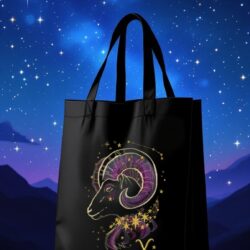 Torba bawełniana na zakupy - Znak zodiaku „Baran” - Różne Kolory