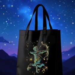 Torba bawełniana na zakupy - Znak zodiaku „Strzelec” - Różne Kolory