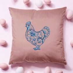 Poszewka welurowa "Niebieska kura" - Różne Kolory