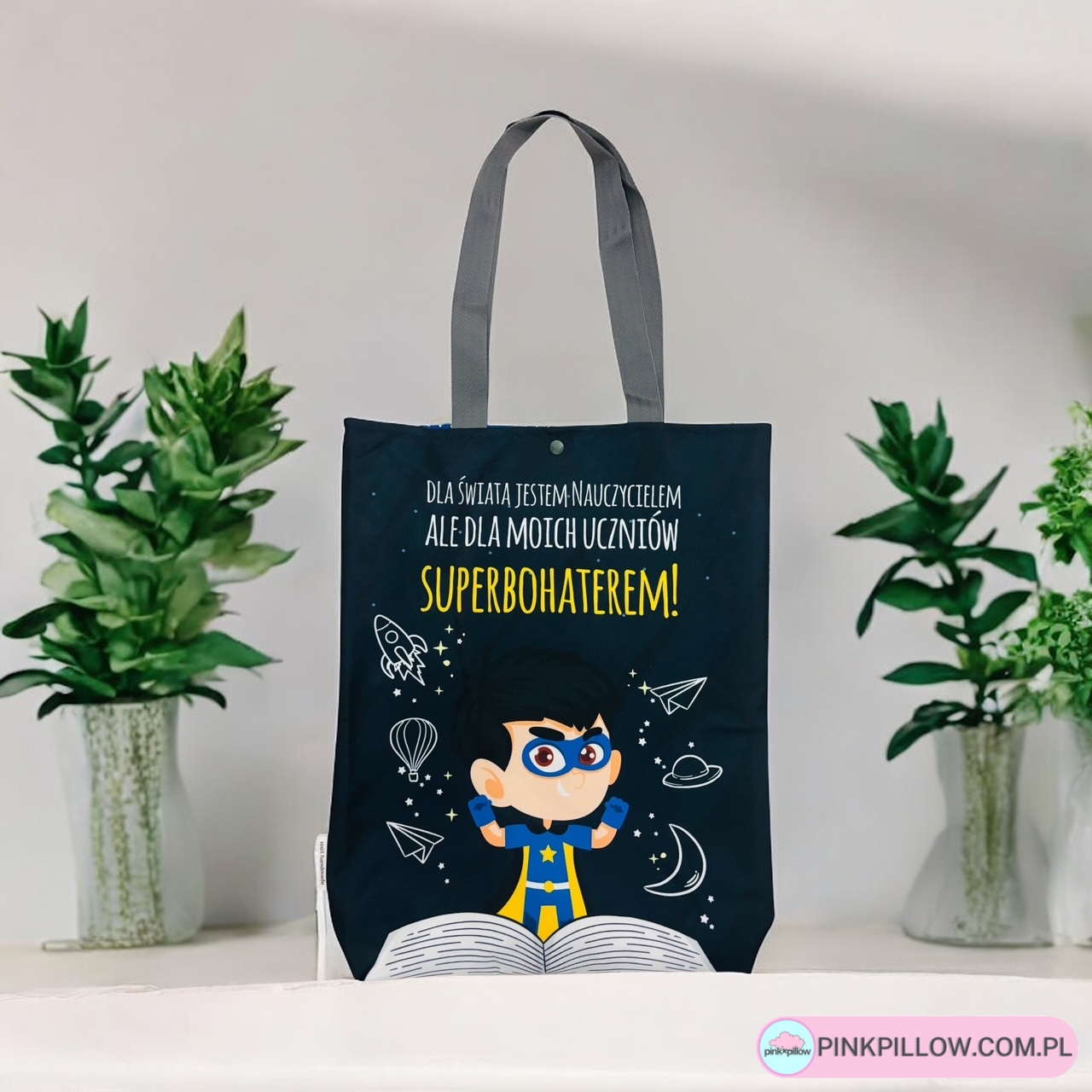 Torba dla Nauczyciela na Prezent - Superbohater Nauczyciel
