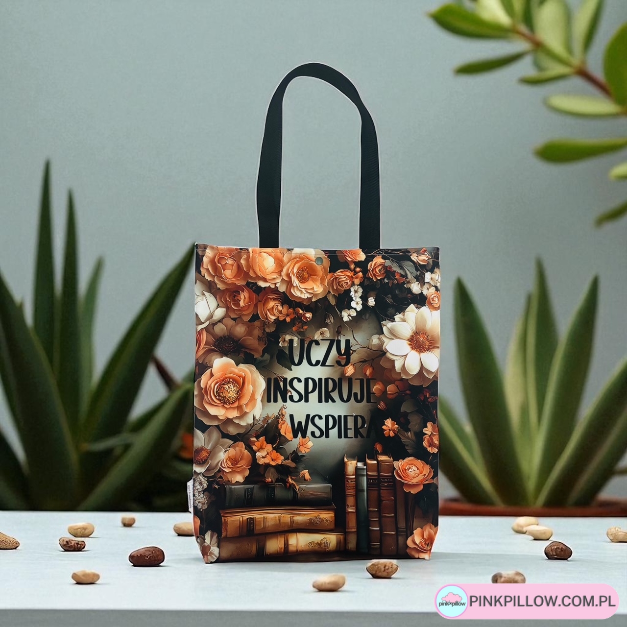 Torba bawełniana dla Nauczyciela "Uczy inspiruje wspiera"