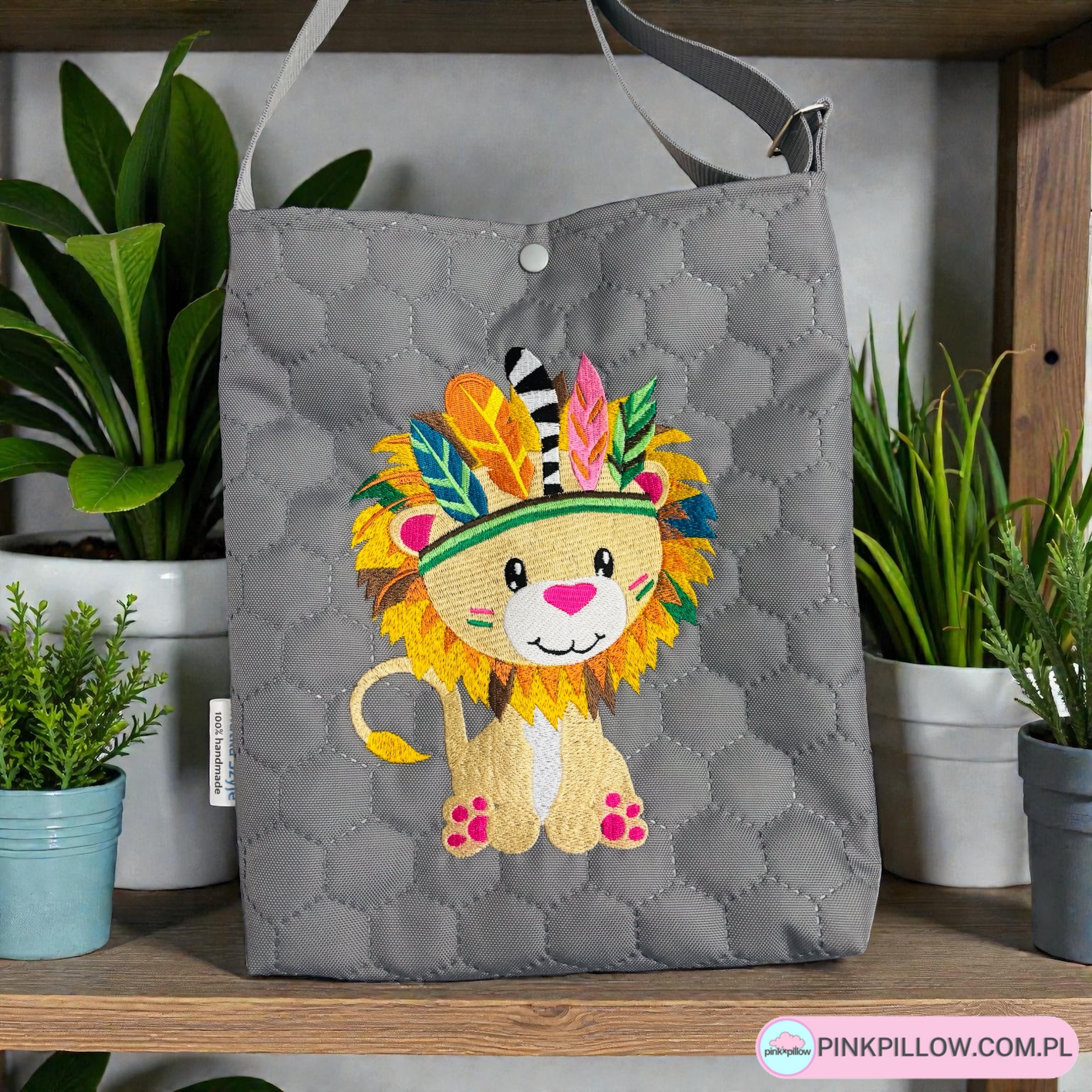 Torebka dla Dziewczynki na ramię - Wzór Lwiątko