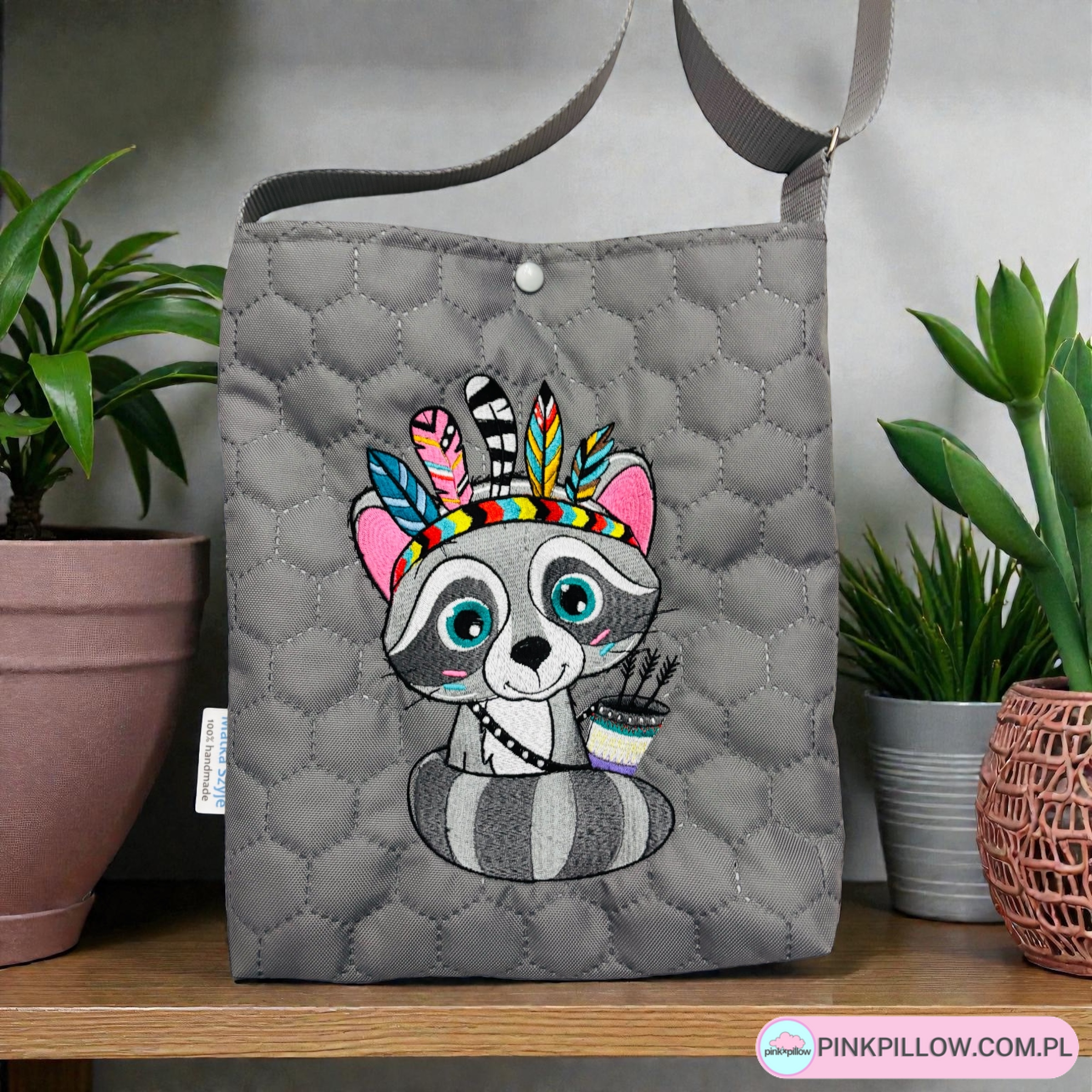 Mała Torebeczka dla dziecka haftowana - Wzór Szop