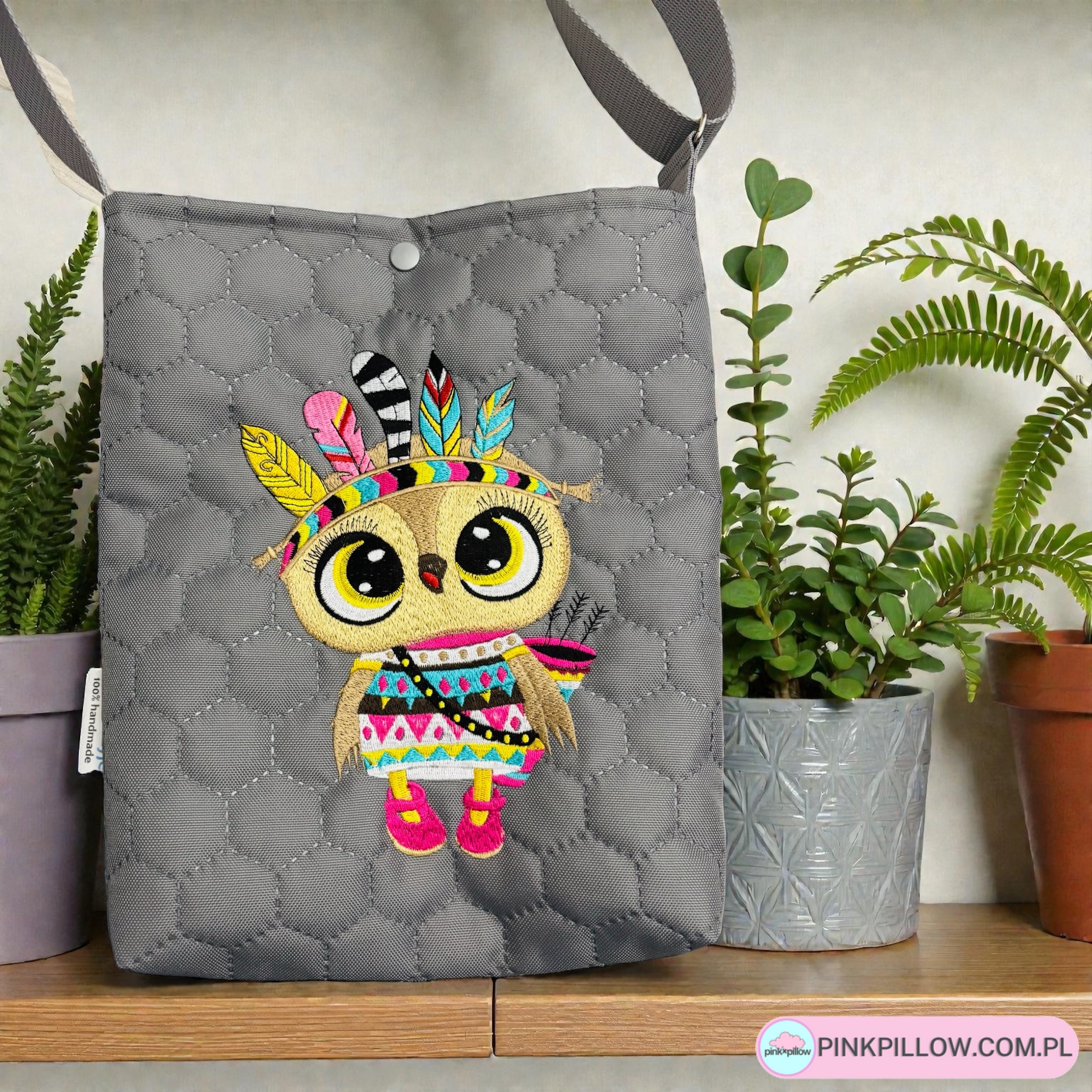 Torebka dla dziecka z wyhaftowaną Sową