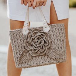 Torebka z Różą Feronia - Kolor Oliwkowa