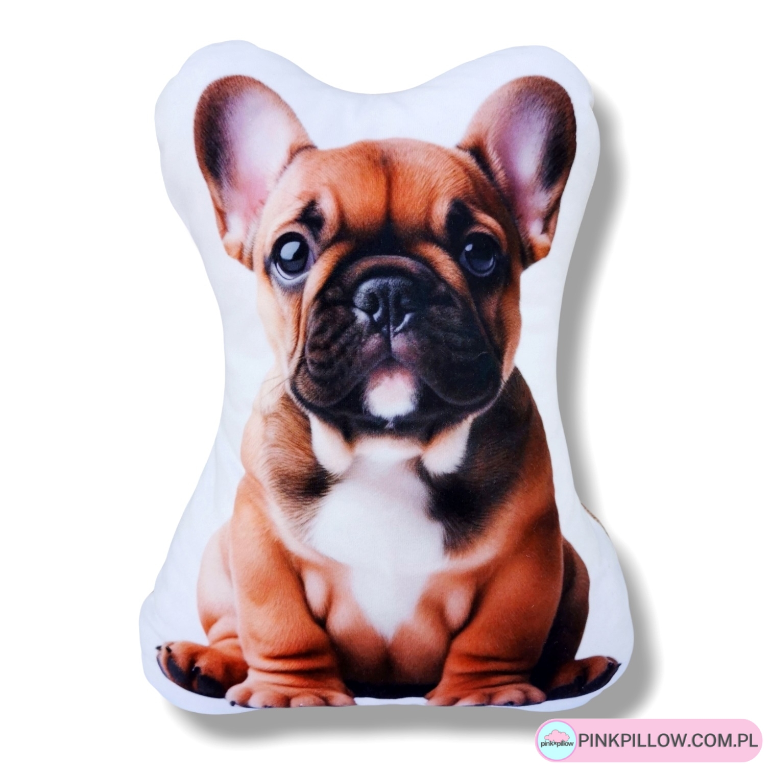 Poduszka ze zdjęciem Pieska "Buldog francuski Brązowy"