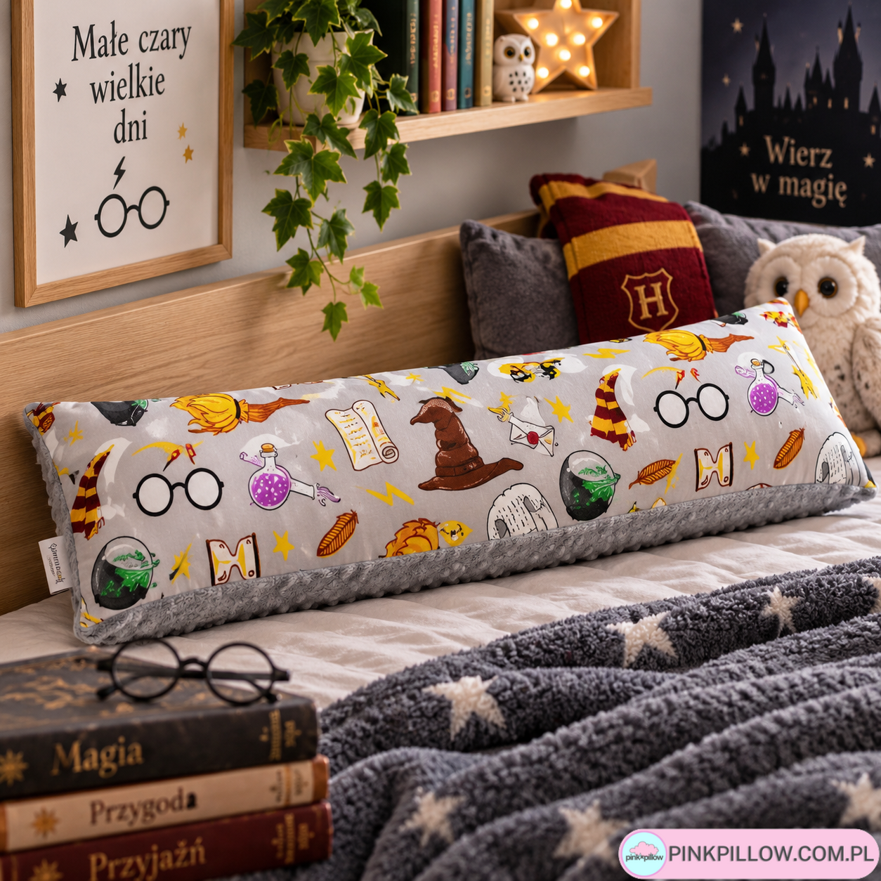 Ochraniacz poduszka do łóżka - Wzór Harry Potter Magia