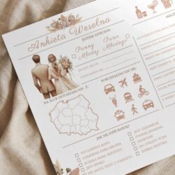 Ankieta Weselna dla Gości w wersji PDF – Różne Wersje Kolorystyczne