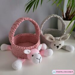 Wielkanocny szydełkowy Koszyczek