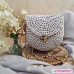 Torebka na szydełku Półokrągła - Różne Kolory