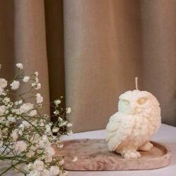 Świeca Sowa z wosku sojowego