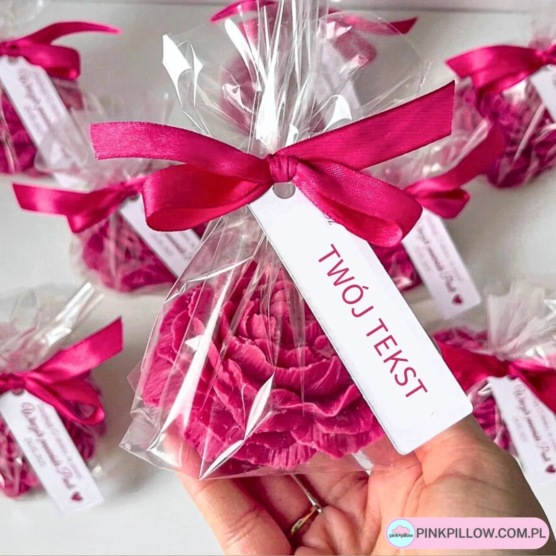 Świeczki na Podziękowania dla gości Duża Piwonia - Personalizowane