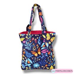 Kolorowa Torba Shopper - Wzór Motyle