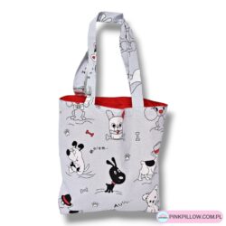 Duża Torba na ramię dla Dziewczynki - Wzór Pieski