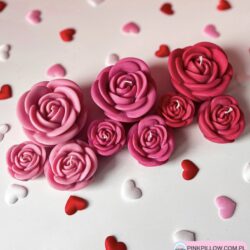 Zestaw Świeczki w kształcie Róży 3 szt. - Różne Kolory