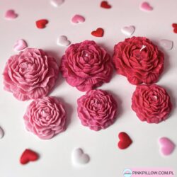 Zestaw Świeczki w kształcie Kwiatów Piwonie 2 szt. - Różne Kolory