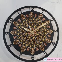 Zegar Mandala Dot Art - Kolor Odcienie Złota