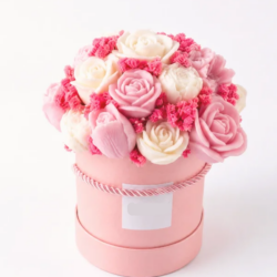 Woskowe Kwiaty Flower Box Różowy