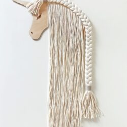 Organizer na ścianę dla Dziecka na spinki i gumki Jednorożec