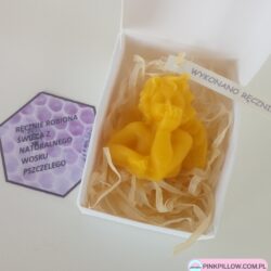 Świeca Aniołek z pszczelego wosku - Wysokość 5,5 cm