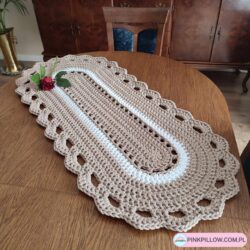 Bieżnik na ławę na szydełku 50x110 cm - Różne Kolory