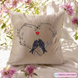 Poszewka Ptaki Zakochane - Wymiar 40x40 cm