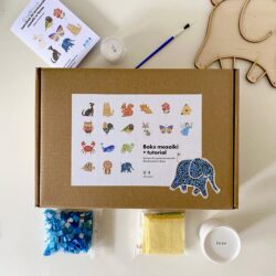 Zestaw Kreatywny Mozaika + Tutorial - Wzór Słoń