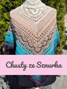 Chusty ze sznurka robione na szydełku - Box