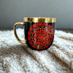 Kubek do Biura - Czerwono-Złota Mandala